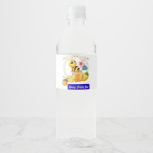 Etiqueta Para Botella De Agua Cariño, Bonito Bee