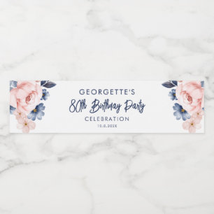 Etiqueta Para Botella De Agua Celebración del guión de la fiesta de cumpleaños 8