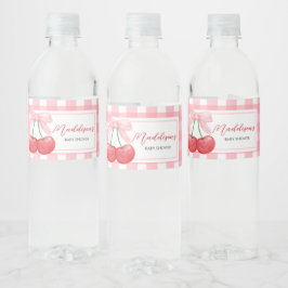 Etiqueta Para Botella De Agua Cherry on Top Baby Shower