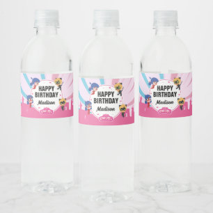 Etiqueta Para Botella De Agua Chibi De Gato Y Gato Noir Milagroso