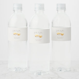 Etiqueta Para Botella De Agua Chic desayuno nupcial de pan y mantequilla