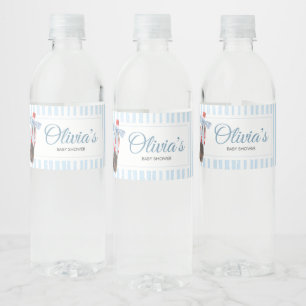 Etiqueta Para Botella De Agua Chica a Punto de Dar a Luz Shower de Bebé