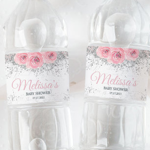 Etiqueta Para Botella De Agua Chica de ducha Winter Baby