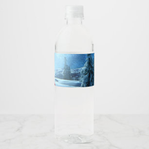Etiqueta Para Botella De Agua Chica de navidades en Sled