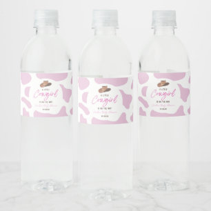 Etiqueta Para Botella De Agua Chica de vaca pequeña Rodeo Baby Shower Occidental