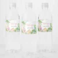 Chica floral Dinosaur Baby Shower