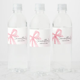 Etiqueta Para Botella De Agua Chica Rosa Pequeño Boo Halloween Baby Shower