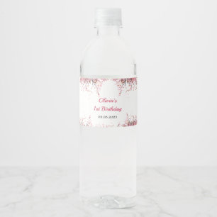 Etiqueta Para Botella De Agua Chica Torre Eiffel Paris 1er cumpleaños