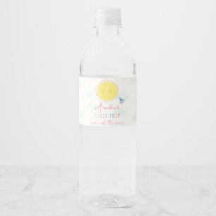 Etiqueta Para Botella De Agua Chicas recortan primer viaje alrededor del primer 