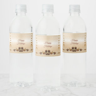 Etiqueta Para Botella De Agua Chocolates Surtidos con Flores Decorativas