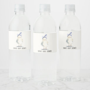 Etiqueta Para Botella De Agua Chorreo De Granjita Adorable Aquarela Floral Baby