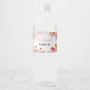 Etiqueta Para Botella De Agua Chupada Rosa Baby Shower