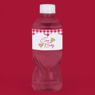 Etiqueta Para Botella De Agua Ciao Baby Fiesta de Bebé Italiana