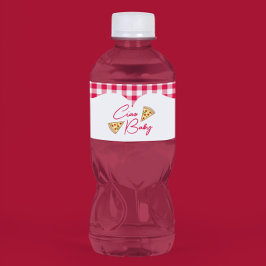 Etiqueta Para Botella De Agua Ciao Baby Italian Baby Shower