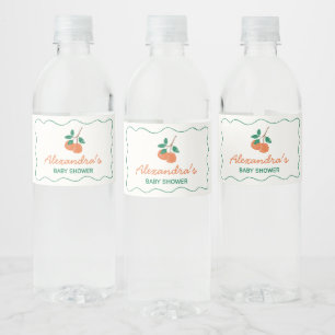 Etiqueta Para Botella De Agua Citrus Little Cutie Moderno Baby Shower