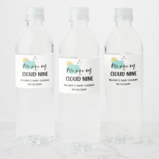 Etiqueta Para Botella De Agua Cloud Nine Baby Shower