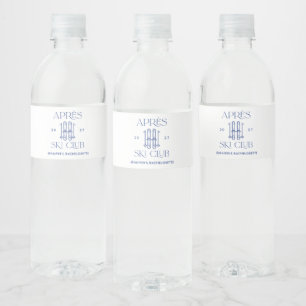 Etiqueta Para Botella De Agua Club Apres Ski Invierno Nieve Despedida de Soltera