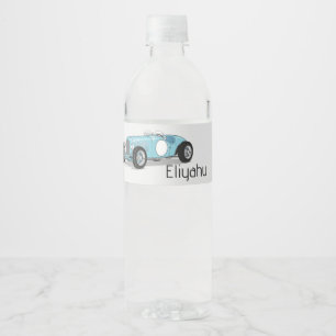 Etiqueta Para Botella De Agua Coche antiguo upsherin