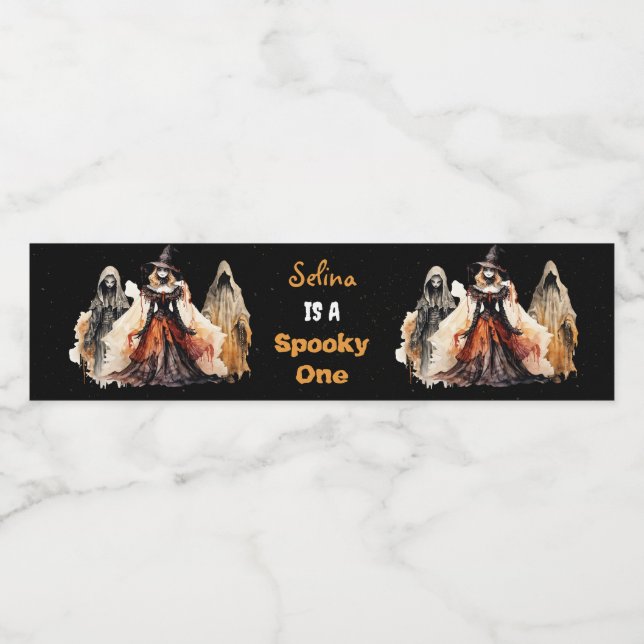 Etiqueta Para Botella De Agua Cóctel de cumpleaños de Halloween (Etiqueta única)