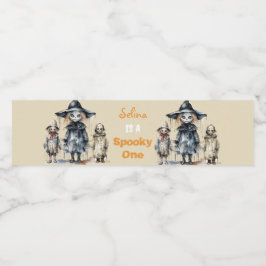 Etiqueta Para Botella De Agua Cóctel de cumpleaños de Halloween