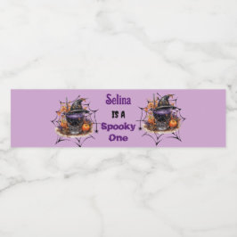 Etiqueta Para Botella De Agua Cóctel de cumpleaños de Halloween