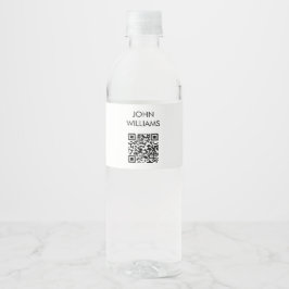 Etiqueta Para Botella De Agua Código QR de apertura de exposición de empresa de 