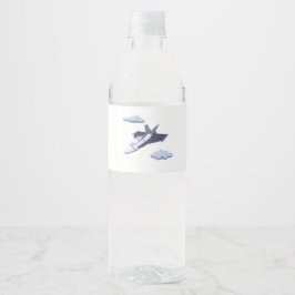 Etiqueta Para Botella De Agua ¡Colección de Fiestas de aviones!