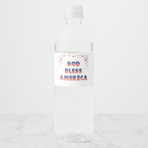 Etiqueta Para Botella De Agua ¡Colección de Fiestas de las Elecciones en Estados