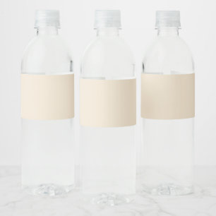 Etiqueta Para Botella De Agua Color sólido liso Champagne beige