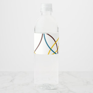 Etiqueta Para Botella De Agua Coloridos, sencillos, modernos y modernos círculos