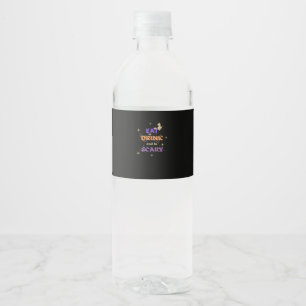Etiqueta Para Botella De Agua Come Bebe Y Sé Espantoso Diseño Divertido De Hallo