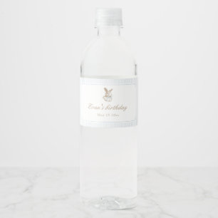 Etiqueta Para Botella De Agua Conejo Vintage Azul Algún Conejo Está Cumpliendo U