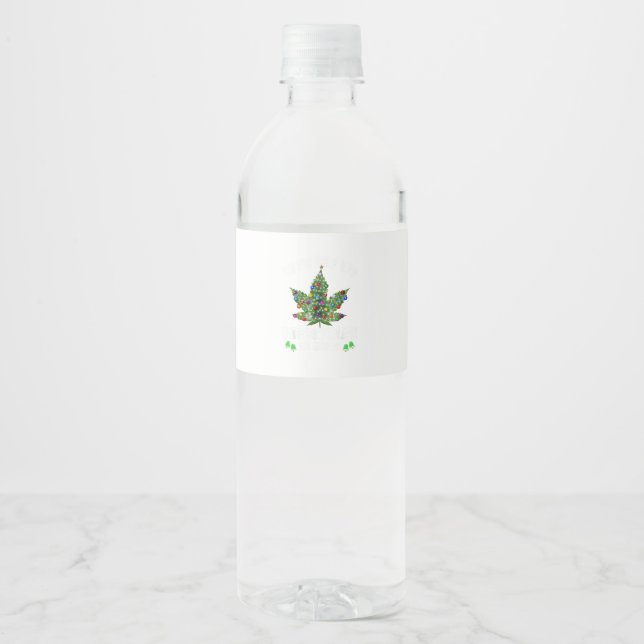 Etiqueta Para Botella De Agua Consigamos Navidades livianos en el árbol de Navid (Anverso)