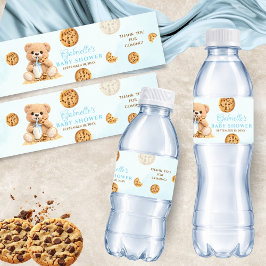 Etiqueta Para Botella De Agua Cookies and Milk Baby Shower - Teddy Bear Baby