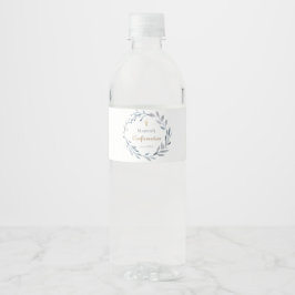 Etiqueta Para Botella De Agua Corona azul de confirmación