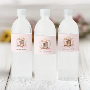 Etiqueta Para Botella De Agua Cowgirl Wildflowers Bash Birday