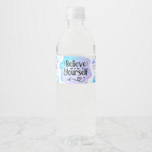 Etiqueta Para Botella De Agua Creed en vosotros mismos