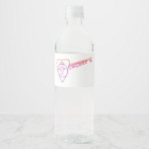 Etiqueta Para Botella De Agua Cristo es la etiqueta clave de comida y bebida