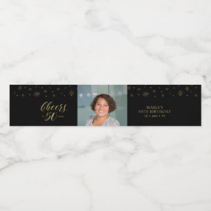 Etiqueta Para Botella De Agua Cumpleaños 50 años, Fiesta de Cumpleaños 50, Cheer