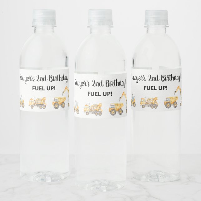 Etiqueta Para Botella De Agua Cumpleaños de Auto de Carreras (Botellas)