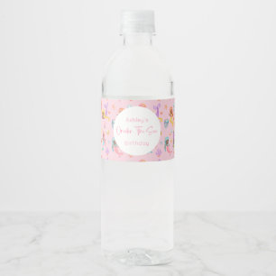 Etiqueta Para Botella De Agua Cumpleaños de la sirena