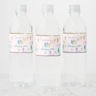 Etiqueta Para Botella De Agua Cumpleaños de Spooky One Cute Halloween Ghost 1