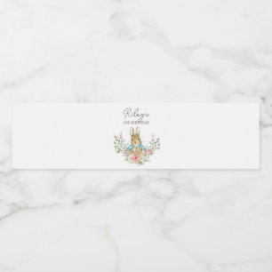 Etiqueta Para Botella De Agua Cumpleaños del Conejo Clásico