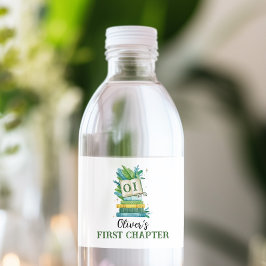 Etiqueta Para Botella De Agua Cumpleaños del libro de historias primer capítulo