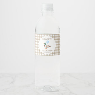 Etiqueta Para Botella De Agua Cumpleaños del Pato