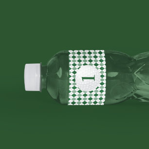 Etiqueta Para Botella De Agua Cumpleaños número 1 de Golf Boy