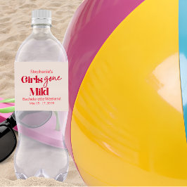 Etiqueta Para Botella De Agua Custom Girls Gone Mild Bachelorette Beach Weekend