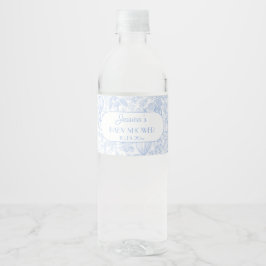 Etiqueta Para Botella De Agua Cute Safari Toile de Jouy Boy Baby Shower Favor