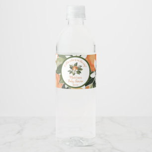 Etiqueta Para Botella De Agua Cutie acuarela en el camino de Baby Shower