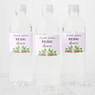 Etiqueta Para Botella De Agua Dalia de Jardín Despedida de Soltera